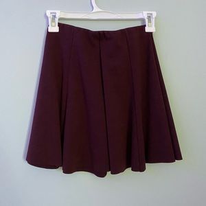 Burgundy Skater Skirt